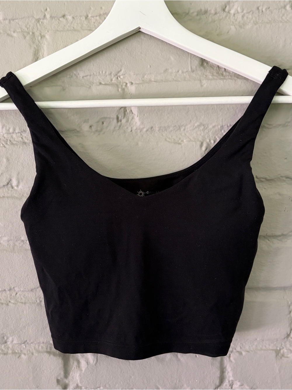 Offline by Aerie V-Neck Black Cropped Tank Top